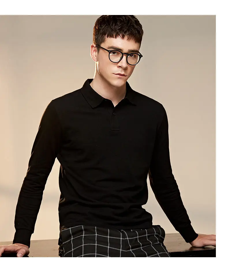 5XL 6XL Muls Polo Men100% Cotton Long Sleeve Basic Pattern Casual Mens Polos Male Plus Size High Quality White Orange Green Blue 10