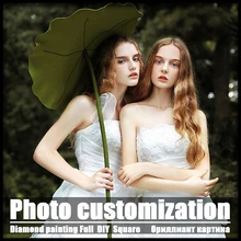 Полная квадратная Алмазная вышивка фото на заказ 5D DIY Алмазная картина вышивка крестиком девушка полная Мозаика из стразов свадебное платье Семья