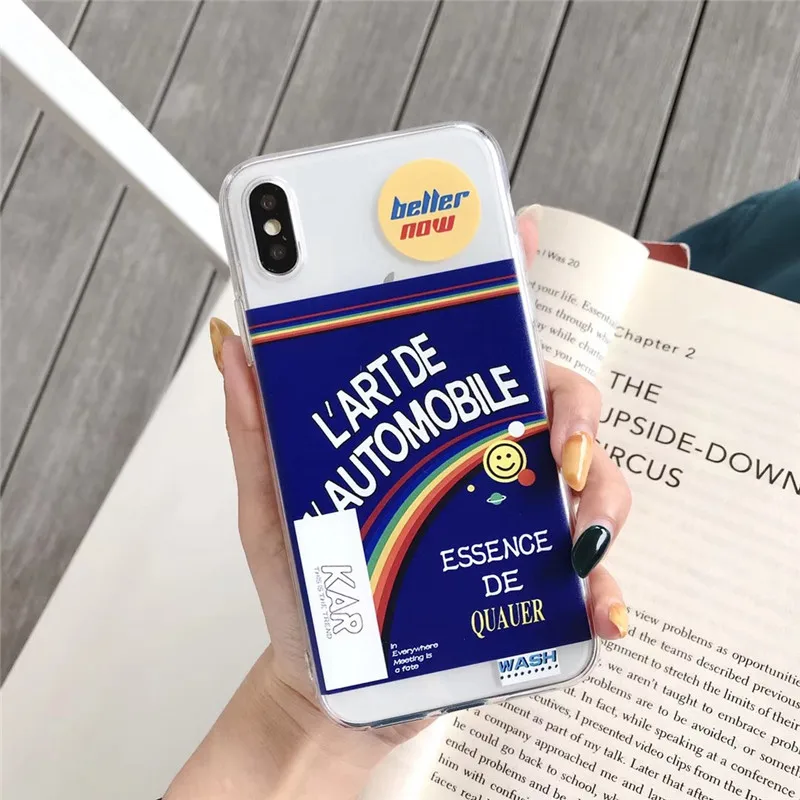 INS Корея супер огонь lisa телефон чехол для iphone Xs MAX XR X 6 6s 7 8 плюс ярлык Радуга улыбка