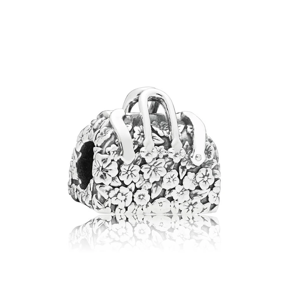 

Kaliyah 925 Sterling Silver New 797506 Charm Frightened Flower Bag Original Luxury Jewels Suitable For Women's Delightful Gifts