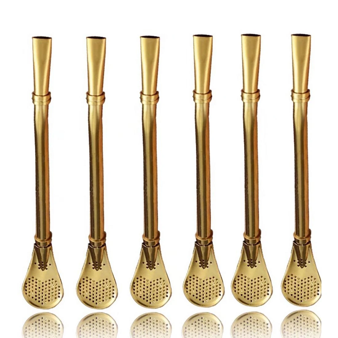6 Pieces Smooth Stainless Steel Yerba Mate Tea Bombilla Straws Filtered Drinking Straw Mate Club Bombilla Set Yerba Ma Dinnerware Sets Aliexpress
