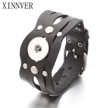 Новая мода 18 мм оснастки ювелирные изделия кожаные Ретро браслеты с заклепками подходят заклепки для браслетов для женщин летние ювелирные изделия ZE406