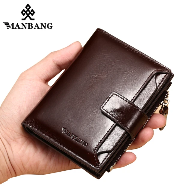 Cowhide Leather Trifold Wallet