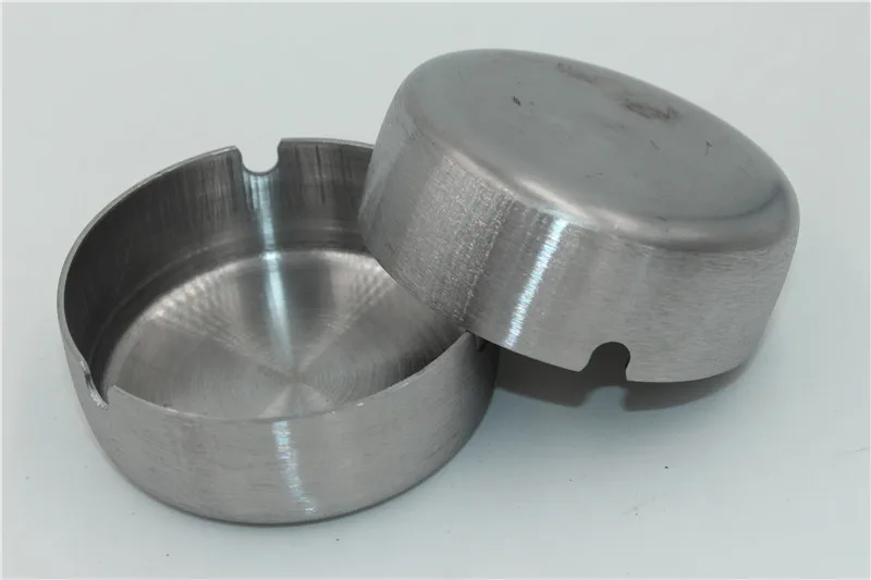 

10pcs/lot stainless steel tobacco smoking ash tray ashtray home bar silver metal cigarette ashtray