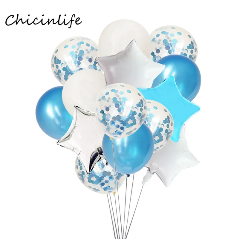 Chicinlife розовый синий 4D шар в форме звезды воздушный шар "Конфетти" день рождения для украшения детского душа шар юбилей поставки