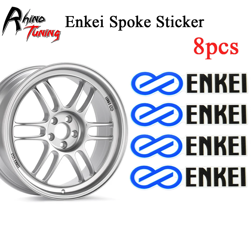 Rhino Tuning 8pcs/set Enkei Car Wheel Rim Sticker For Enkei Wheels Auto