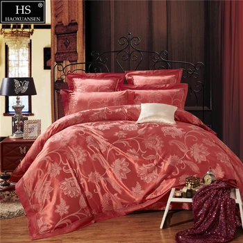 

HS Extravagant European Court Style 6PCS Bedding Sets Mulberry Silk King Size Bedroom Set Duvet Cover Bed Sheet Cushion Cover