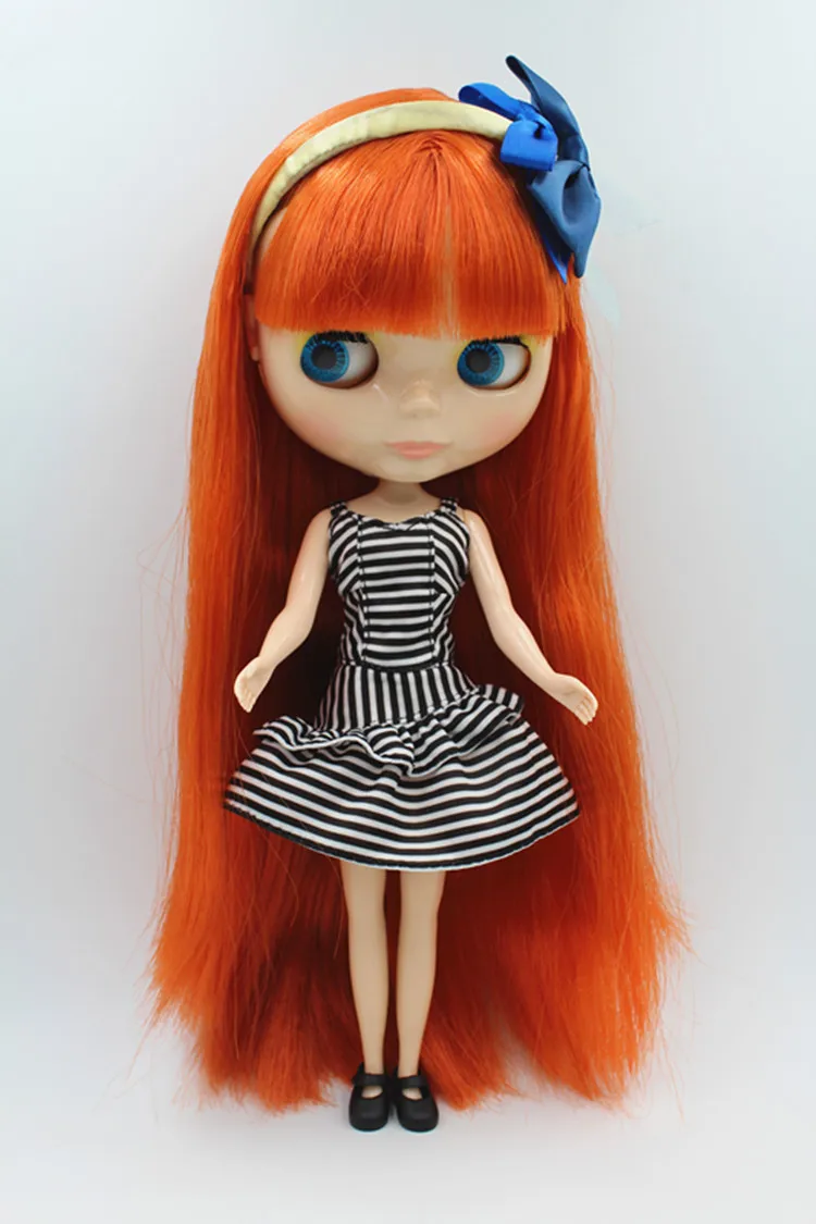 Blygirl Blyth кукла оранжевая челка с прямыми волосами NO.5T104 обычное тело 7 суставов