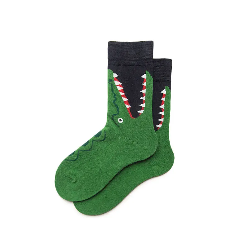 

Ins hot Cartoon personalized men women neutral crocodile pattern screw ocks