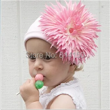 

Baby Girls Flowers Hats Infant Spring And Autumn Caps Cute Girls Headwear Cotton Breathable Baby Hats 1pcs/lot free shipping