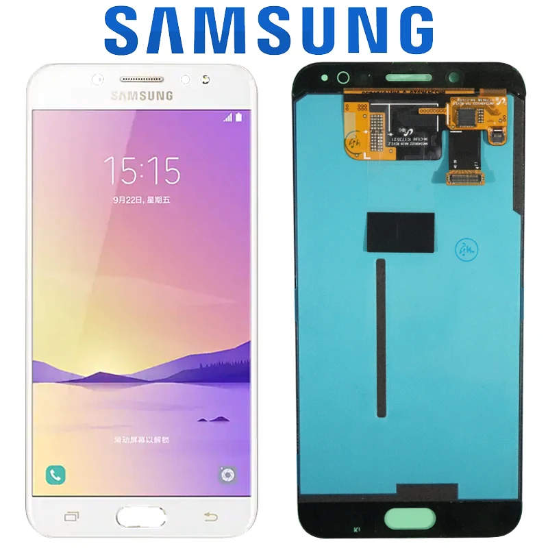 100% оригинал 5 ''AMOLED LCD Замена для SAMSUNG Galaxy C8 C7100 C710F дисплей кодирующий