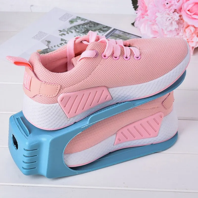 

Durable Adjustable Shoe Racks Organizer Double Shoe Rack Thickened Simple Innovative Space-Saving Storage Shoe Rack