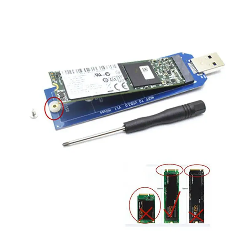 2230 2242 2260 2280 M. 2 B Ключ Ngff Sata Ssd к Usb 3 0 адаптер конвертер карты ПК|Адаптеры Type-C| |