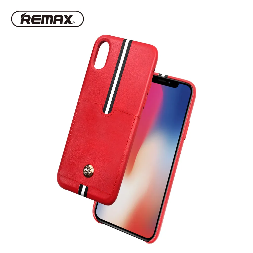 REMAX PU Leather Business Phone Case with Card Pocket for IPhone X
