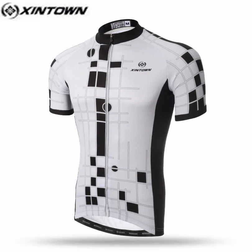 

2017 XINTOWN White Cycling Jersey Men Bike Clothing Bicycle blouse Top Racing T-Shirts Breathable Short sleeve Maillot sports