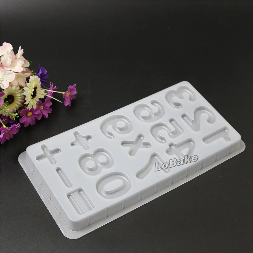 (5pcs/lot) Brand new Figure number and mathematical symbol shape Semi-transparent PP Plastic pudding Chocolate Mold accessories | Дом и сад