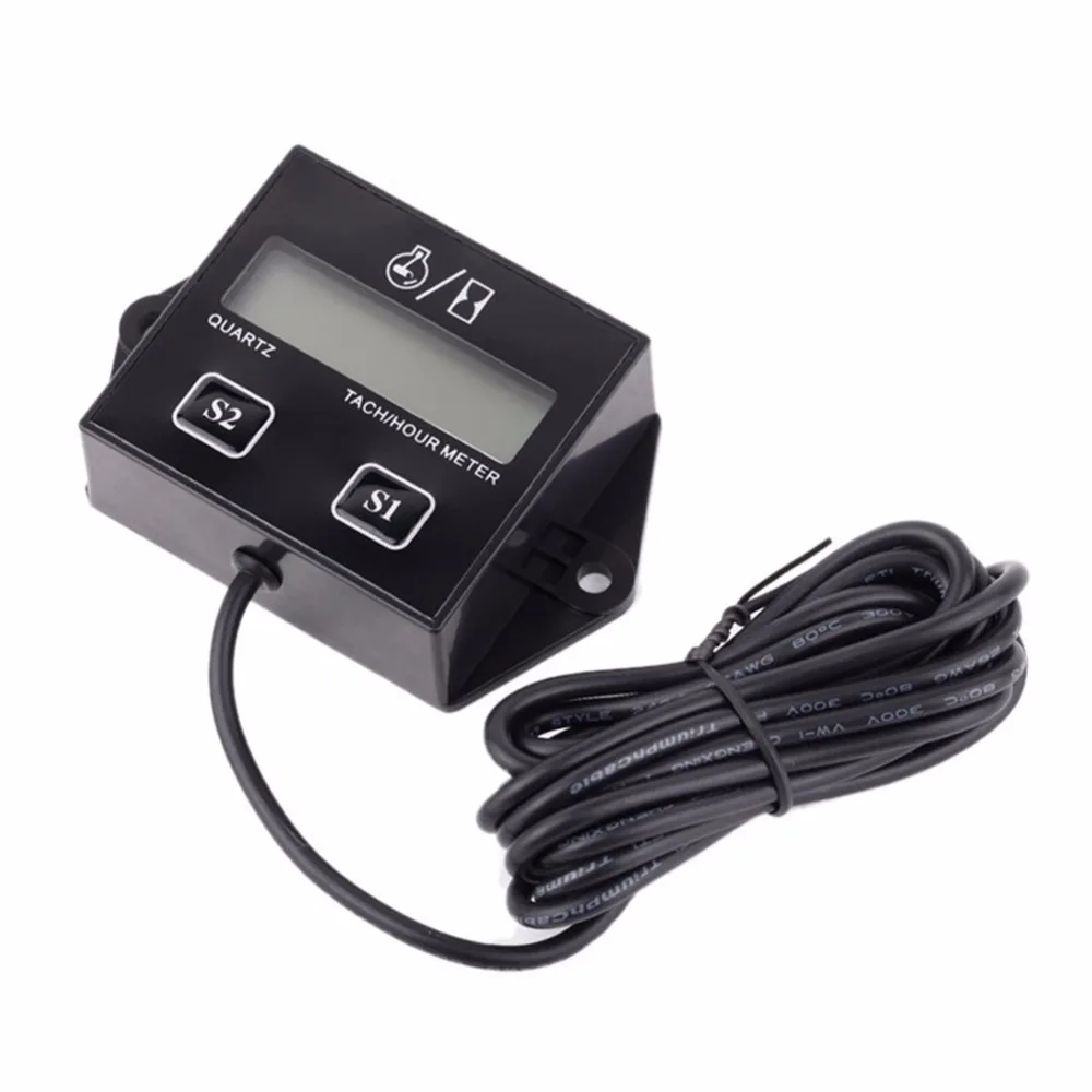Lcd Rpm Hour Gauge Digital Engine Tach/hour Meter Gauge Rpm Hour Display For 2/4 Stroke Spark