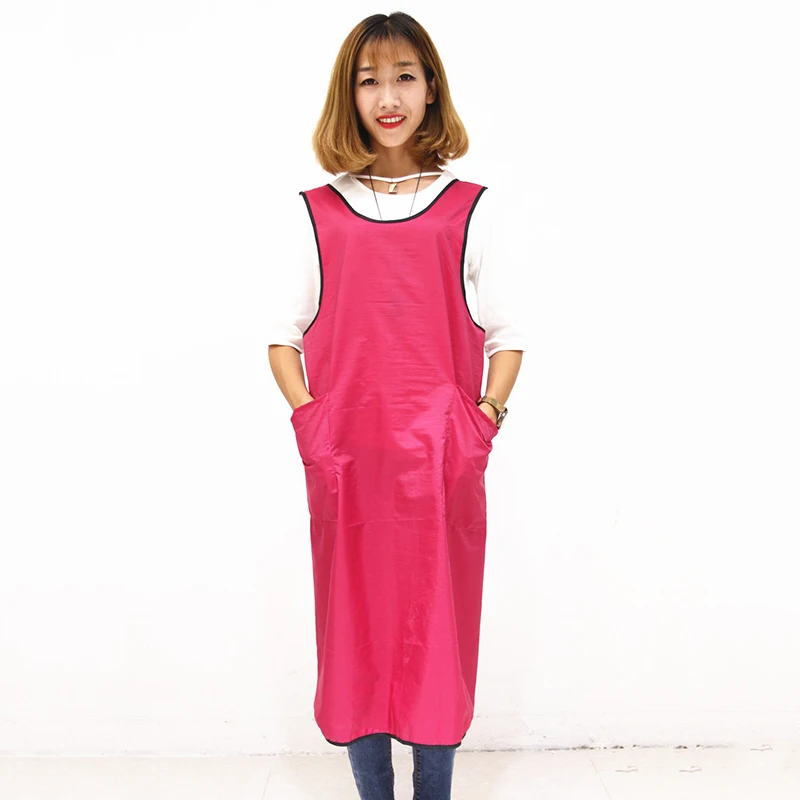 

1 Pcs Waterproof Hair Apron For Salon Beauty Hairdressing Cape Gown With two Pockets Household Working Cloths UN224