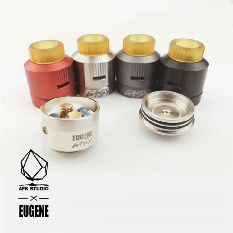 

Eugene Afk Studio Easy One EDA RDA Rebuildable Dripping Atomizer With Preinstalled Coil For New Ecig Starter Big Cloud