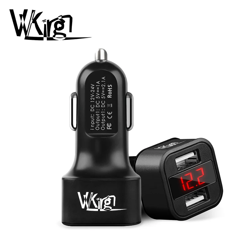 Автомобильное зарядное устройство VVKing Dual USB 3A Max светодиодная смарт зарядка для