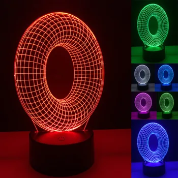 

New 3D Illusion Alphabet Letter O Lamp 7 Colors Gradient Table Led USB Touch Remote Child Bedroom Home Decor Sleeping Toy Gifts