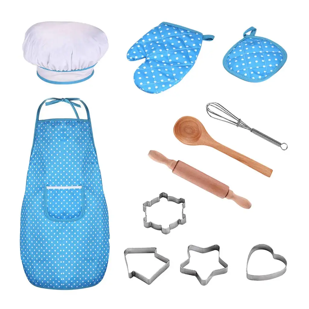 11PCS Children Kids Kitchen Cooking Game Pretend Role Play Toy Cookware Set Gift