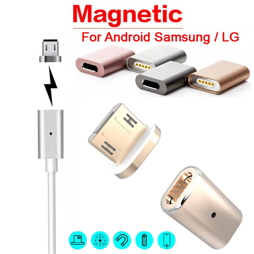 MOSUNX Micro USB Magnetic Adapter Charger Cable Metal Plug For font b Android b font Samsung