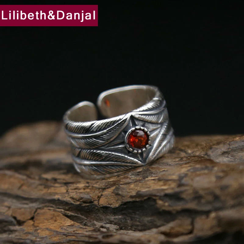 

100% Real 925 sterling silver feathers Vintage adjustable toe friendship Ring for men women fine jewelry G7