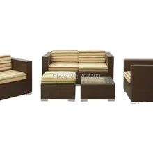 Malibu набор мебели в гостинную патио 5 комплект дивана в шоколаде с Удобная подушка