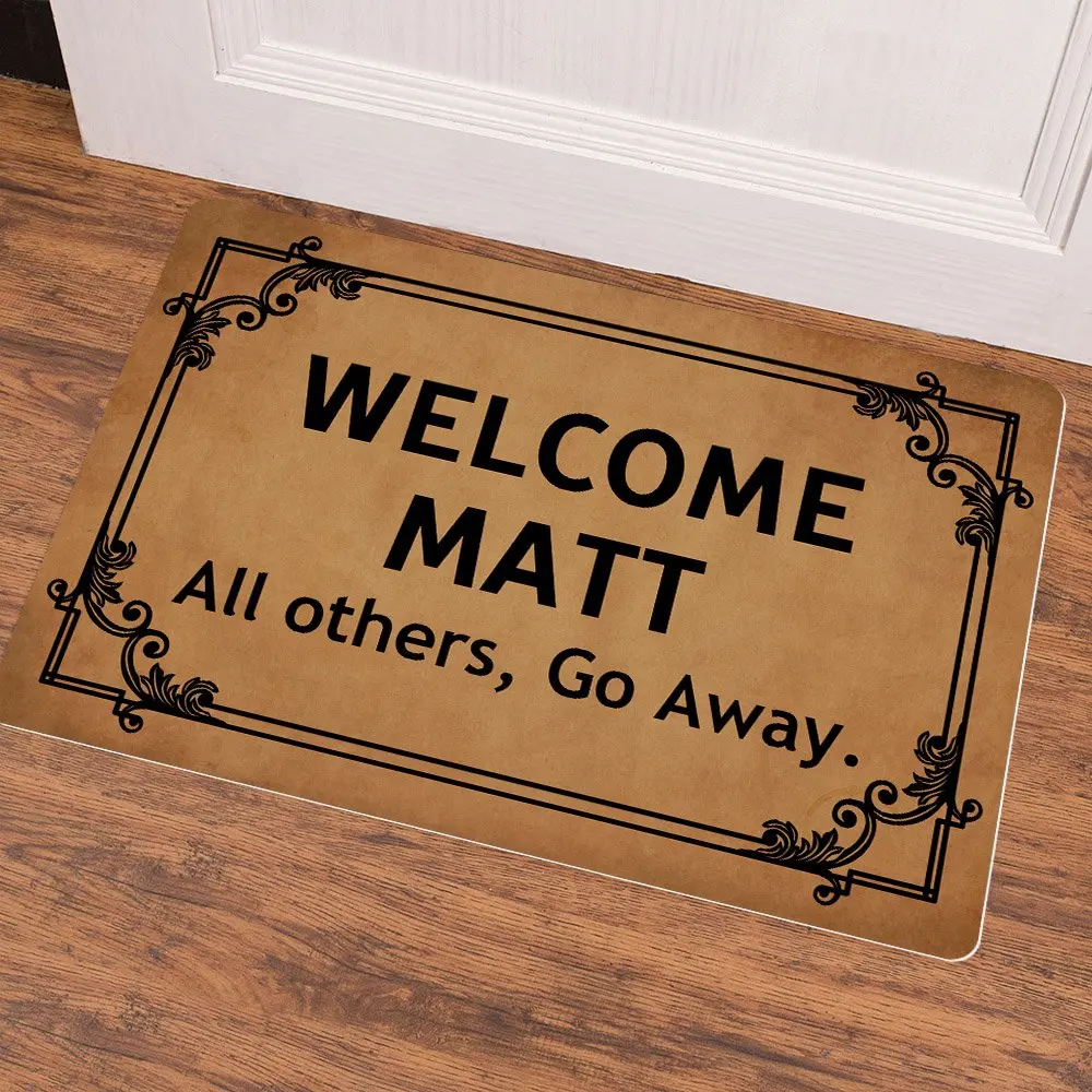Welcome Matt All Others Go Away Entrance Floor Mat Funny Doormat Door Mat Decorative Indoor Outdoor Non Woven Fabric Top Mat Aliexpress