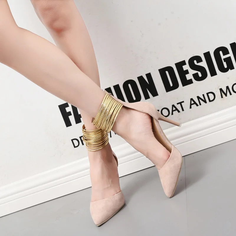 

Plus Size Super High Heels Shoes Women Bridal Wedding Pumps Shallow Ladies Pointed Toe High Heels Dress Party Faux Suede Shoes