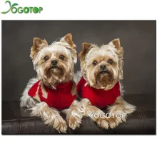 Yogotop DIY йоркширский терьер собака Алмазная картина ПЭТ фото на заказ 5D полный квадратный круглый Алмазная вышивка Мозаика Искусство YY447