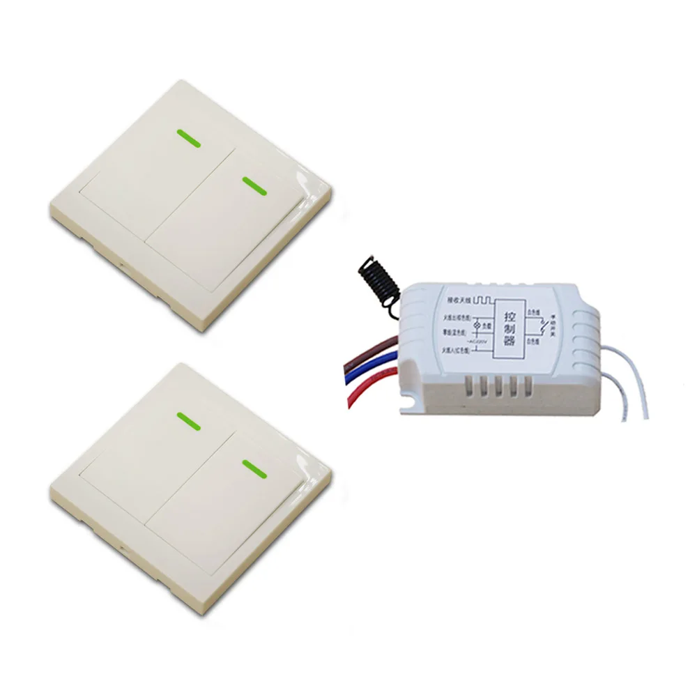 

Wireless Remote and Manual Switch RF Wireless Remote Control Switch LED Lamp Lighting Switch Wall Transmitter 315Mhz/433.92Mhz