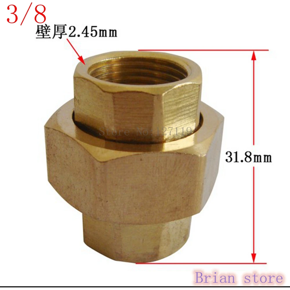 3/8" Female Inch BSP Length 31.8mm Malleable Slip Joint Connection