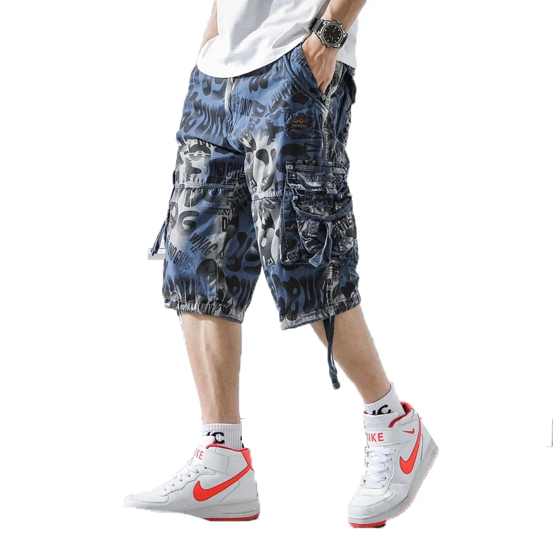50% OFF Summer Camouflage ShortsCargo Shorts Men Army Mens Camo Loose Streetwear Short Pants Homme Casual Pantalon Corto Hombre Verano