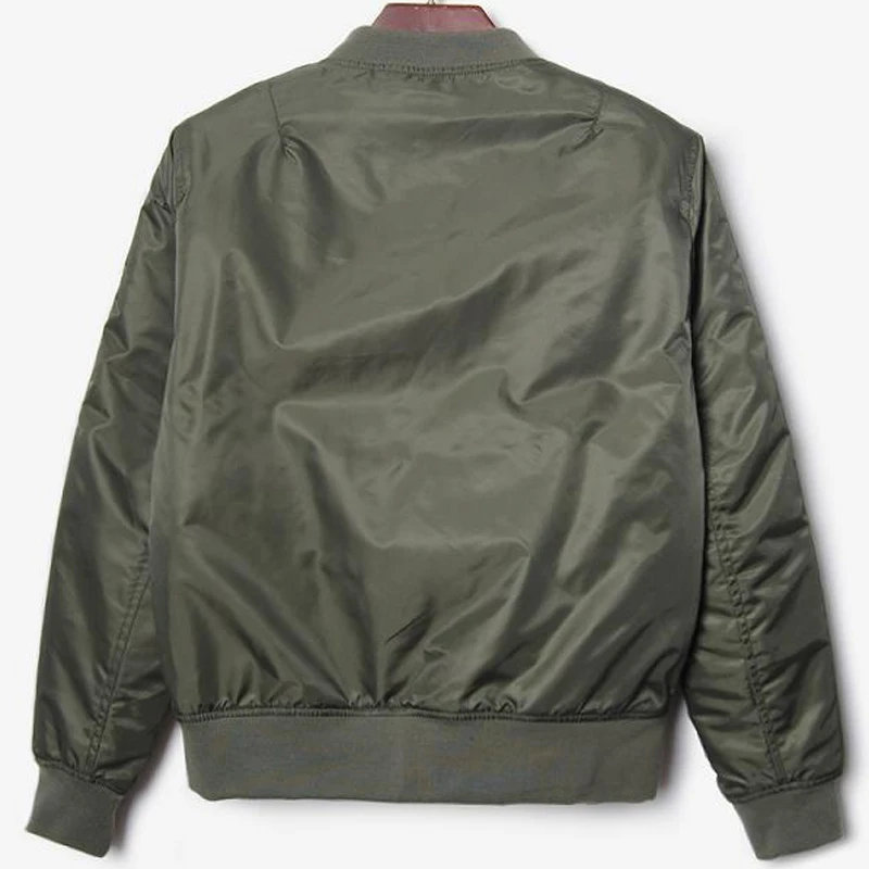 Brand Bomber Jacket Men Long Sleeve Veste Homme Casual Solid Color Men Jacket Slim Fit Motorcycle Streetwear Jacket Army Green