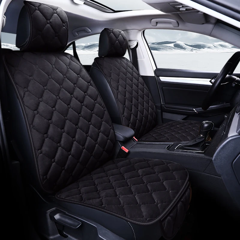

Soft Plush Auto Seat Cover Set 5 Seats Universal Keep Warm Car Front Seat and Rear Seat Cushion Pad Car Accessories