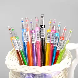 12 Цветов/lot Цветной гелевая ручка корейской творческой канцелярские Diamond Head Kawaii Цвет нейтральные ручки 0,5 мм Офис Школьные принадлежности
