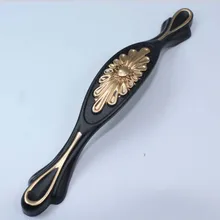128mm vintage furniture door handles bronze kitchen cabinet drawer handle pull 5″ black antique brass dresser cupboard door pull