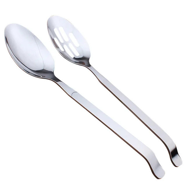 28CM Stainless Steel Salad Spoon Dinner Serving Soup Salad Colander