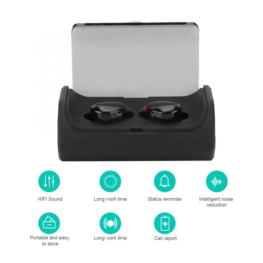 TWS-T8 Bluetooth 5,0, беспроводные наушники с сенсорным управлением, спортивные наушники для мобильного телефона, наушники с зарядным устройством