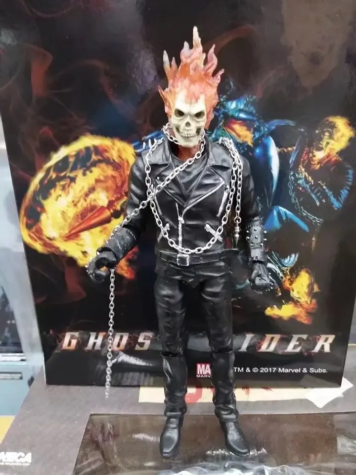 Figura de Ação Modelo dos Desenhos Animados para o Presente do Amigo Marvel Ghost Rider Johnny Blaze Pvc Brinquedos Coleção Boneca Anime 23cm