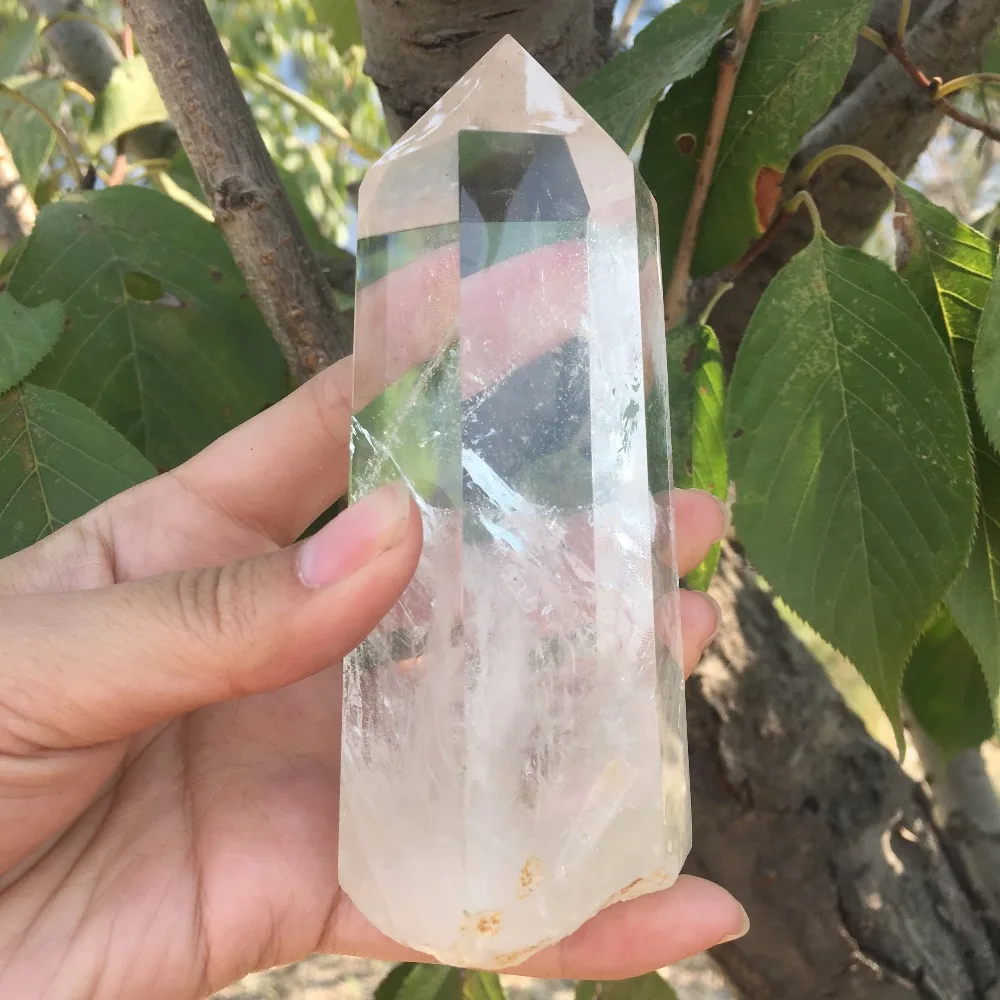 280 г Большой прозрачный Lemurian Seed кварц натуральный точечный кластер Кристалл грубая Исцеление