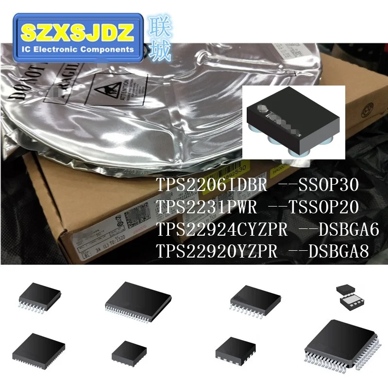 TPS2206IDBR TPS2231PWR TPS22924CYZPR TPS22920YZPR TPS2206 TPS2231 5LG 5L 6ZS 6Z TPS2206IDB tps2231229pw 22924c TPS22920YZP 5 шт.|Реле| |