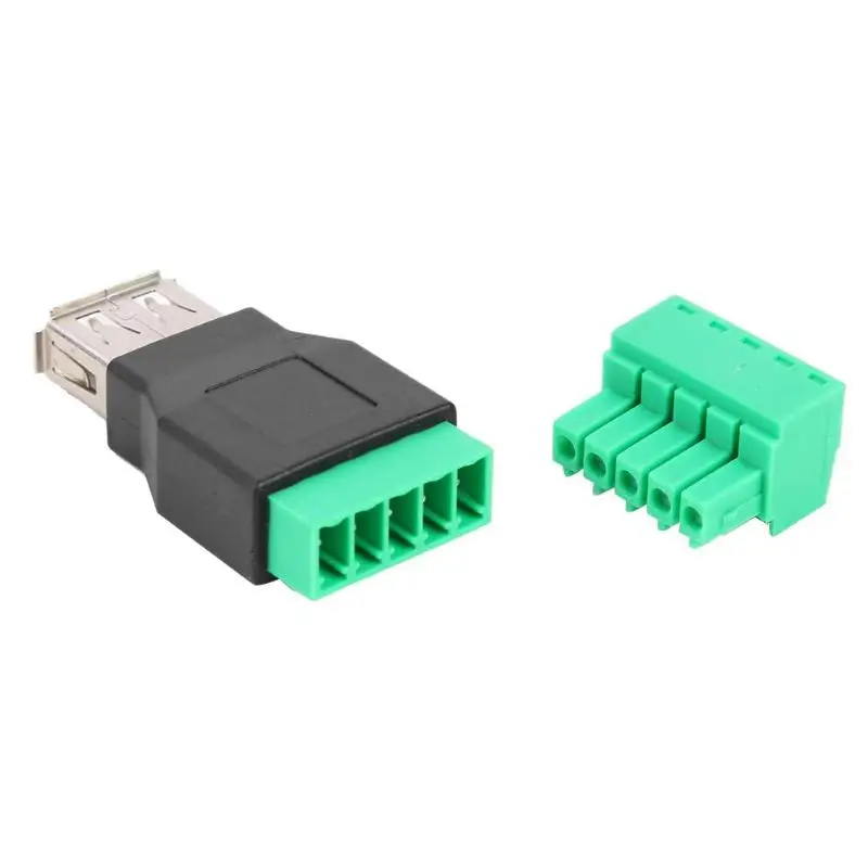 1 шт. USB2.0 женский 5pin винтовой клеммный разъем адаптер с щит высокое качество