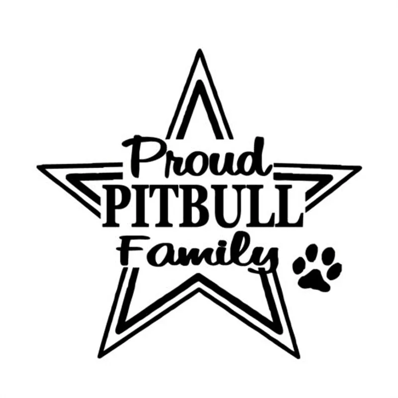 

14cm*14.6cm Stars Pnoud PITBULL Fawieg Stickers Car Sticker Vinyl lovely S9-0004