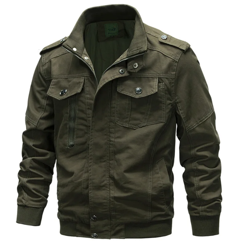DIMUSI осенние мужские куртки-бомберы повседневная мужская хлопковая верхняя одежда ветровки мужские куртки в армейском Военном Стиле одежда 6XL, YA996