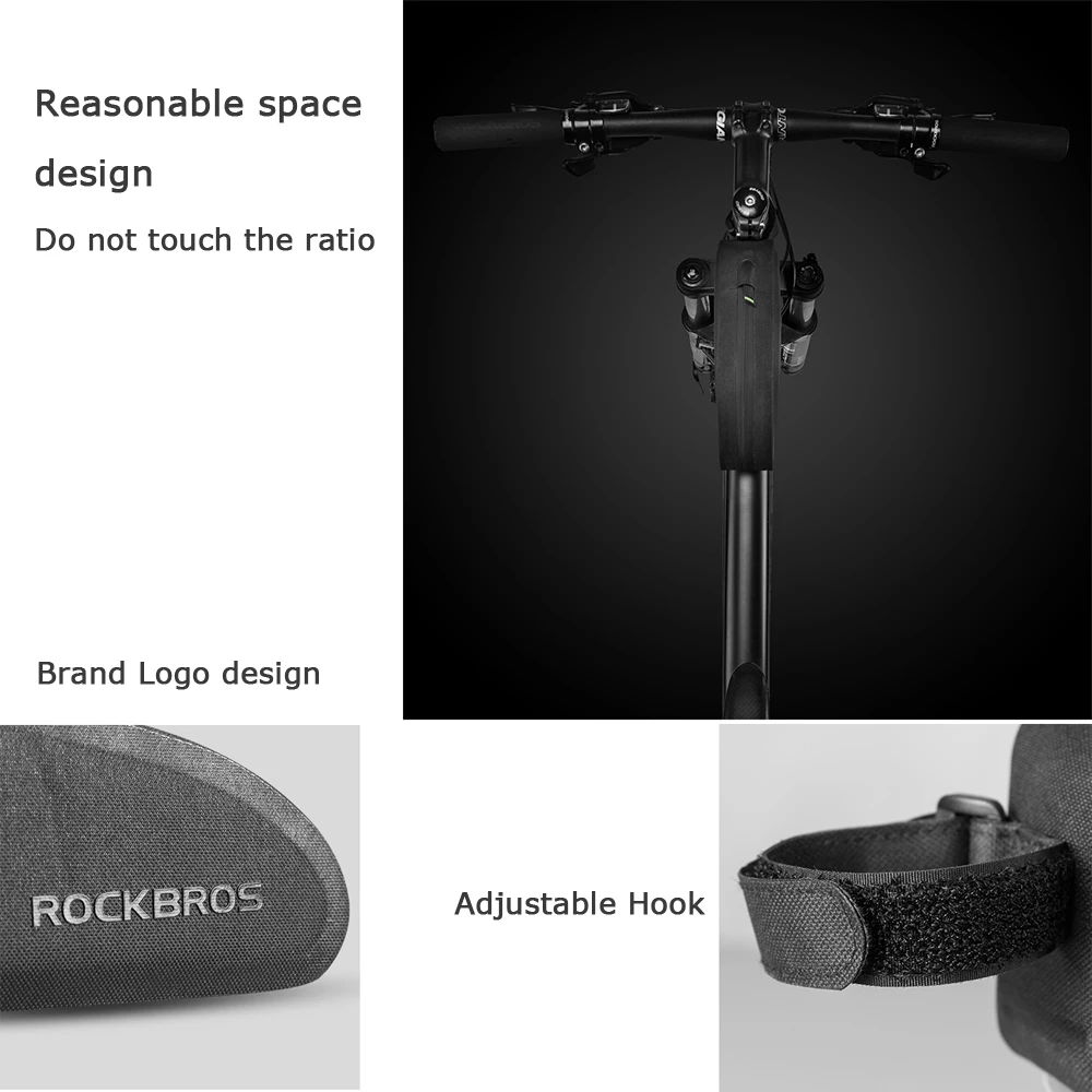 Clearance ROCKBROS Waterproof Bicycle Bags Bicycle Top Front Tube Frame Bag Large Capacity MTB Road Bicycle Pannier Bike Accessories 3