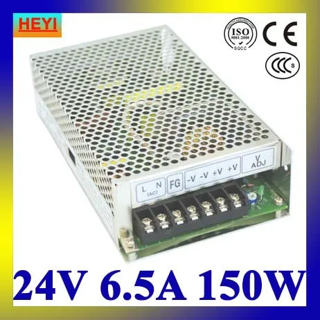 

single output switching power supply 24V 6.5A 100~120V/200~240V AC input LED power supply 150W 24V transformer