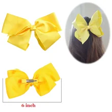 M MISM 6 inch Ribbon Bows Hair Clips for Girl Children Lovely Barrettes Hairpins Accessories lacos de cabelo para meninas kids